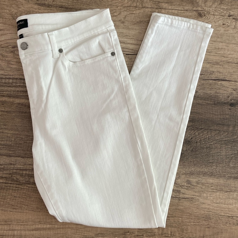 Banana Republic Factory Skinny Fit White Jeans